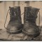 Boots - Tintype on metal